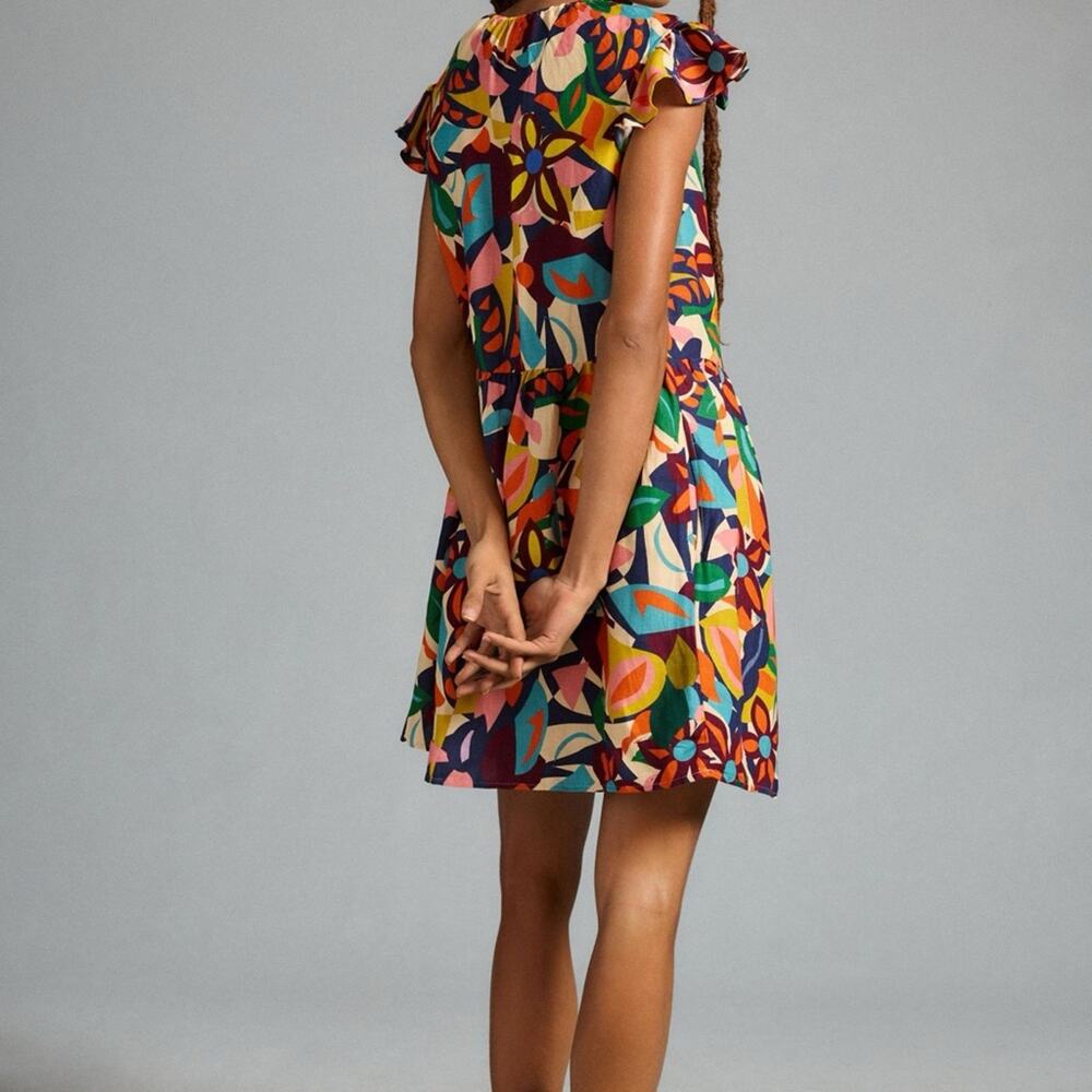 NWT Anthropologie Velvet by Graham & Spencer Matisse print Amaury Utopia wrap M